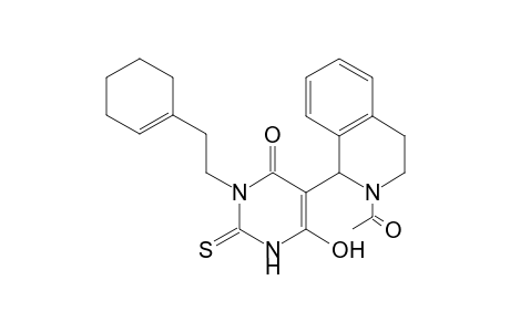 5-(2-Acetyl-1,2,3,4-tetrahydro-1-isoquinolinyl)-3-[2-(1-cyclohexen-1-yl)ethyl]-6-hydroxy-2-thioxo-2,3-dihydro-4(1H)-pyrimidinone