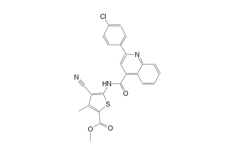 methyl 5-({[2-(4-chlorophenyl)-4-quinolinyl]carbonyl}amino)-4-cyano-3-methyl-2-thiophenecarboxylate