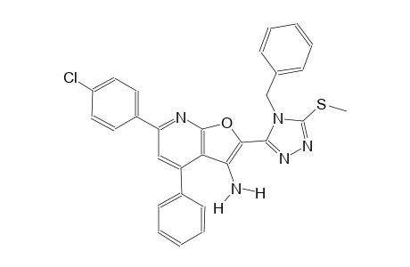 2-[4-benzyl-5-(methylsulfanyl)-4H-1,2,4-triazol-3-yl]-6-(4-chlorophenyl)-4-phenylfuro[2,3-b]pyridin-3-amine