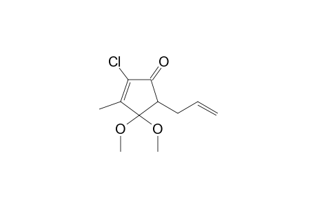 2-chloro-4,4-dimethoxy-3-methyl-5-prop-2-enylcyclopent-2-en-1-one