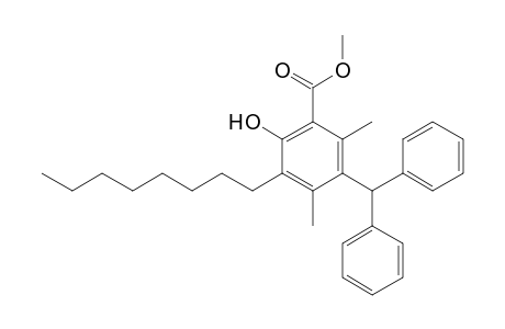Methyl 3-diphenylmethyl-6-hydroxy-2,4-dimethyl-5-octylbenzoate