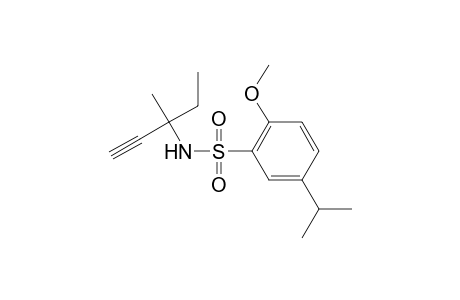 Benzenesulfonamide, N-(1-ethyl-1-methyl-2-propynyl)-2-methoxy-5-(1-methylethyl)-