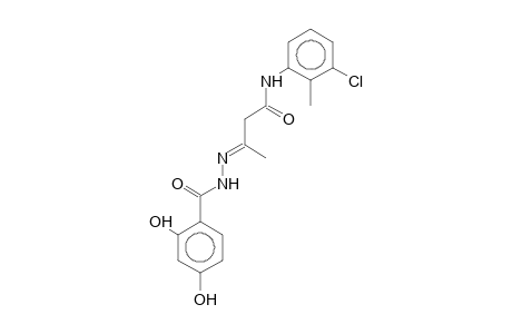 3'-Chloro-3-[(2,4-dihydroxybenzoyl)hydrazono]-2'-methylbutyranilide