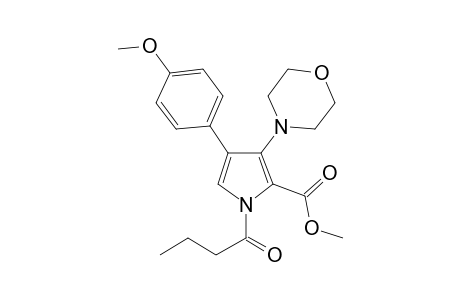 N-Butanoyl-4-(4-methoxyphenyl)-3-morpholinopyrrol-2-carboxylic acid, methyl ester