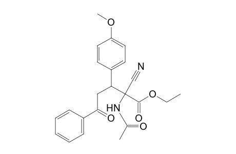 Ethyl 2-acetylamino-2-cyano-3-(4-methoxyphenyl)-5-oxo-5-phenylpentanoate
