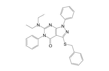 3-(benzylthio)-6-(diethylamino)-1,5-diphenyl-pyrazolo[3,4-d]pyrimidin-4-one