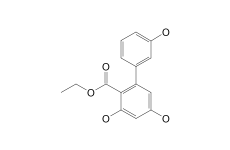 3,3',5-TRIHYDROXY-BIPHENYL-2-CARBOXYLIC-ACID-ETHYLESTER