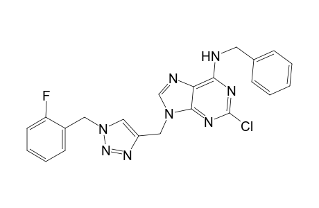 2-Chloro-6-benzylamino-9-[1-(2-fluorobenzyl)-1H-1,2,3-triazol-4-yl-methyl]purine