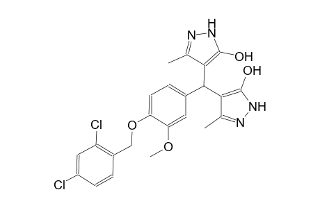 4-[{4-[(2,4-dichlorobenzyl)oxy]-3-methoxyphenyl}(5-hydroxy-3-methyl-1H-pyrazol-4-yl)methyl]-3-methyl-1H-pyrazol-5-ol