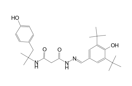 beta-alanine, N-[2-(4-hydroxyphenyl)-1,1-dimethylethyl]-3-oxo-, 2-[(E)-[3,5-bis(1,1-dimethylethyl)-4-hydroxyphenyl]methylidene]hydrazide