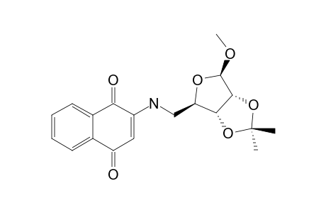 2-(METHYL-5'-DEOXY-2',3'-O-ISOPROPYLIDENE-BETA-D-RIBOFURANOSID-5'-YL)-AMINO-1,4-NAPHTHOQUINONE