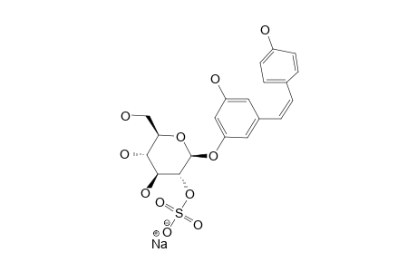 sodium [(2S,3R,4S,5S,6R)-4,5-dihydroxy-2-[3-hydroxy-5-[(Z)-2-(4-hydroxyphenyl)vinyl]phenoxy]-6-methylol-tetrahydropyran-3-yl] sulfate