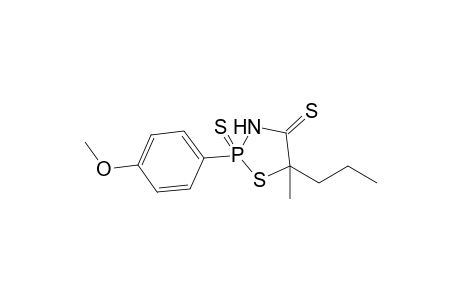 5-Methyl-5-n-propyl-2-(p-methoxyphenyl)-1,3,2-thiazaphospholidine-2,4-dithione