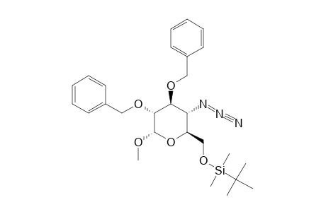 METHYL-4-AZIDO-2,3-DI-O-BENZYL-6-O-TERT.-BUTYLDIMETHYLSILYL-4-DEOXY-ALPHA-D-GLUCOPYRANOSIDE