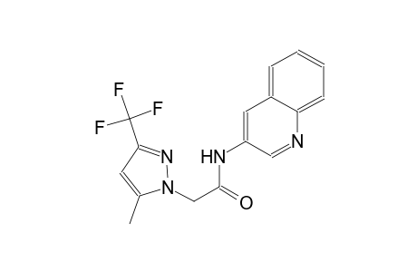 2-[5-methyl-3-(trifluoromethyl)-1H-pyrazol-1-yl]-N-(3-quinolinyl)acetamide
