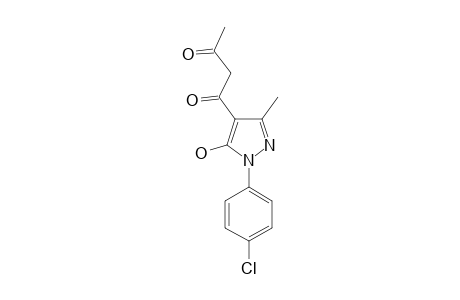 1-(PARA-CHLOROPHENYL)-3-METHYL-4-(ACETYLACETYL)-5-HYDROXYPYRAZOLE;KETO-TAUTOMER
