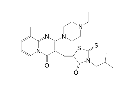 2-(4-ethyl-1-piperazinyl)-3-[(Z)-(3-isobutyl-4-oxo-2-thioxo-1,3-thiazolidin-5-ylidene)methyl]-9-methyl-4H-pyrido[1,2-a]pyrimidin-4-one