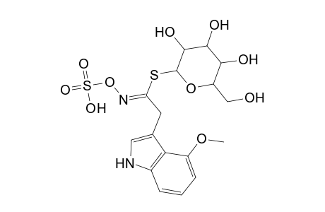 1-S-[(1Z)-2-(4-Methoxy-1H-indol-3-yl)-N-(sulfooxy)ethanimidoyl]-1-thiohexopyranose