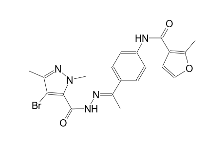 N-(4-{(1E)-N-[(4-bromo-1,3-dimethyl-1H-pyrazol-5-yl)carbonyl]ethanehydrazonoyl}phenyl)-2-methyl-3-furamide