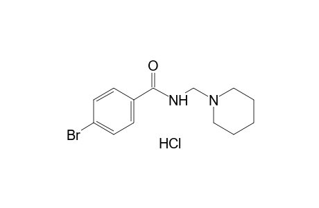 p-bromo-N-(piperidinomethyl)benzamide, hydrochloride