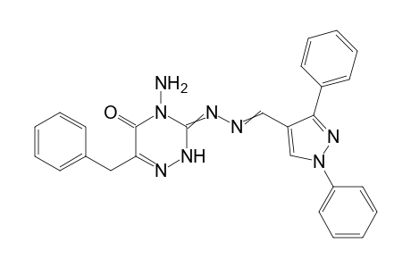 4-Amino-6-benzyl-3-(((1,3-diphenyl-1H-pyrazol-4-yl) methylene)hydrazono)-3,4-dihydro-1,2,4-triazin-5(2H)-one