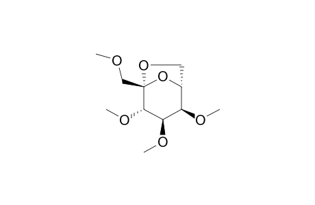 2,7-Anhydro-1,3,4,5-tetra-O-methyl-.beta.,D-altro-hept-2-ulopyranose