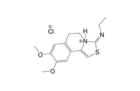 (3E)-3-[(E)-ethylimino]-8,9-dimethoxy-5,6-dihydro[1,3]thiazolo[4,3-a]isoquinolin-4-ium chloride