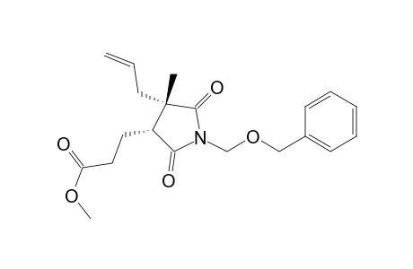 3-Pyrrolidinepropanoic acid, 4-methyl-2,5-dioxo-1-[(phenylmethoxy)methyl]-4-(2-propenyl)-, methyl ester, cis-(.+-.)-