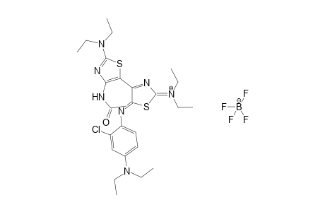 {4-(4-Acetamido-2-diethylamino-5-thiazolyl)-5-[2-chloro-4-(diethylamino)phenyl]imino-2,5-dihydro-2-thiazolylidene}diethylammonium tetrafluoroborate