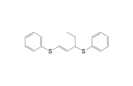 Benzene, 1,1'-[(3-ethyl-1-propene-1,3-diyl)bis(thio)]bis-, (E)-