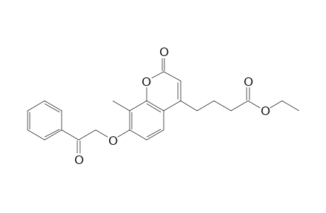 4-[3'-(Ethoxycarbonyl)propyl]-7-[benzoylmethoxy]-8-methylcoumarin