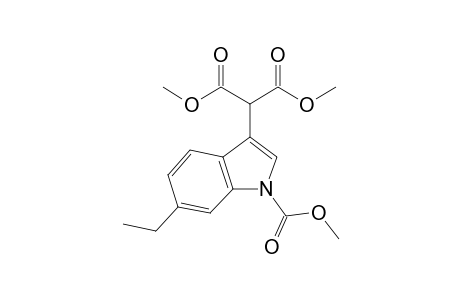 Dimethyl 2-(1-carbomethoxy-6-ethyl-1H-indol-3-yl)malonate