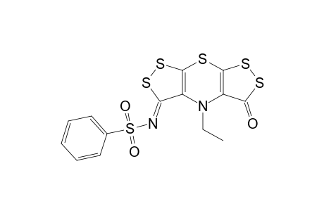 N-Phenylsulfonyl-4-ethyl-3-oxo-3H.4H,5H-bis[1,2]dithiolo[3,4-b:4',3'-e][1,4]thiazine-5-imine