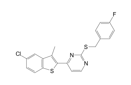 4-(5-chloro-3-methylbenzo[b]thien-2-yl)-2-[(p-fluorobenzyl)thio]pyrimidine