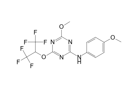 (4-Methoxyphenyl)[4-methoxy-6-(2,2,2-trifluoro-1-trifluoromethylethoxy)-[1,3,5]triazin-2-yl]amine