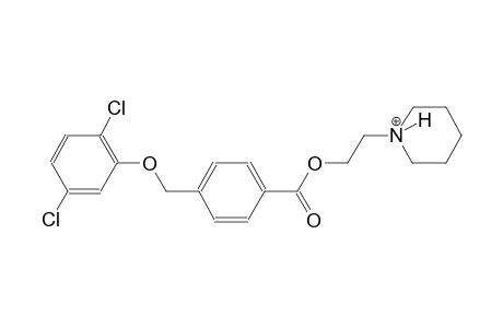 1-[2-({4-[(2,5-dichlorophenoxy)methyl]benzoyl}oxy)ethyl]piperidinium