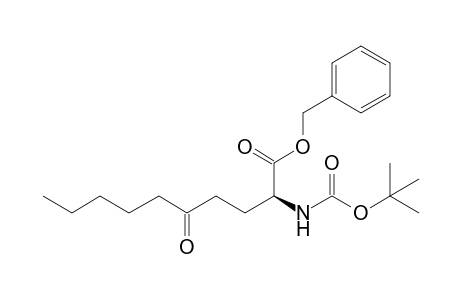 (2S)-2-(tert-butoxycarbonylamino)-5-keto-capric acid benzyl ester