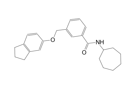 N-cycloheptyl-3-[(2,3-dihydro-1H-inden-5-yloxy)methyl]benzamide
