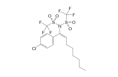 (E)-N-(1-(4-chlorophenyl)oct-1-en-1-yl)-1,1,1-trifluoro-N-((trifluoromethyl)sulfonyl)methanesulfonamide