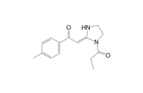 1-[(2E)-2-[2-(4-methylphenyl)-2-oxidanylidene-ethylidene]imidazolidin-1-yl]propan-1-one