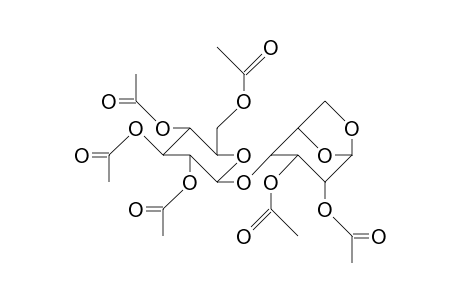 2,3,4,6,2',3'-Hexa-O-acetyl-4-O.beta.-D-glucopyranosyl-1',6'-anhydro.beta.-D-glucopyranose