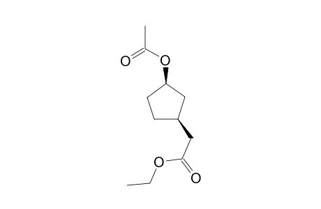 Ethyl (1R*,2R*/S*)-3-Acetoxycyclopentaneacetate