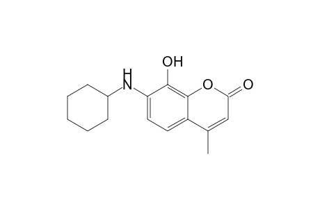 7-(cyclohexylamino)-4-methyl-8-oxidanyl-chromen-2-one