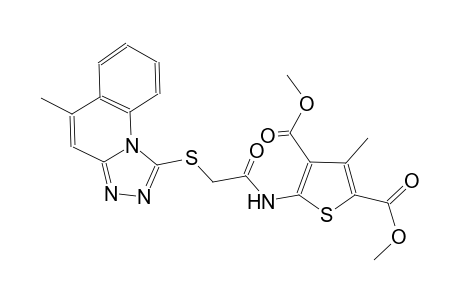 2,4-thiophenedicarboxylic acid, 3-methyl-5-[[[(5-methyl[1,2,4]triazolo[4,3-a]quinolin-1-yl)thio]acetyl]amino]-, dimethyl ester