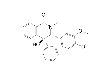 1(2H)-Isoquinolinone, 3-(3,4-dimethoxyphenyl)-3,4-dihydro-4-hydroxy-2-methyl-4-phenyl-, cis-(.+-.)-