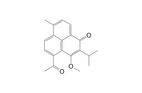 1H-Phenalen-1-one, 4-acetyl-3-methoxy-7-methyl-2-(1-methylethyl)-