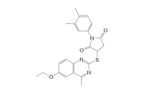 1-(3,4-dimethylphenyl)-3-[(6-ethoxy-4-methyl-2-quinazolinyl)sulfanyl]-2,5-pyrrolidinedione