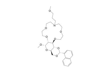 METHYL-4,6-O-(1-NAPHTHYL)-METHYLENE-2,3-DIDEOXY-ALPHA-D-GLUCOPYRANOSIDO-(2,3-H)-N-METHOXYPROPYL-1,4,7,10-TETRAOXA-13-AZACYCLOPENTADECANE