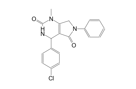 1H-pyrrolo[3,4-d]pyrimidine-2,5-dione, 4-(4-chlorophenyl)-3,4,6,7-tetrahydro-1-methyl-6-phenyl-