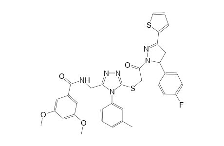 benzamide, N-[[5-[[2-[5-(4-fluorophenyl)-4,5-dihydro-3-(2-thienyl)-1H-pyrazol-1-yl]-2-oxoethyl]thio]-4-(3-methylphenyl)-4H-1,2,4-triazol-3-yl]methyl]-3,5-dimethoxy-